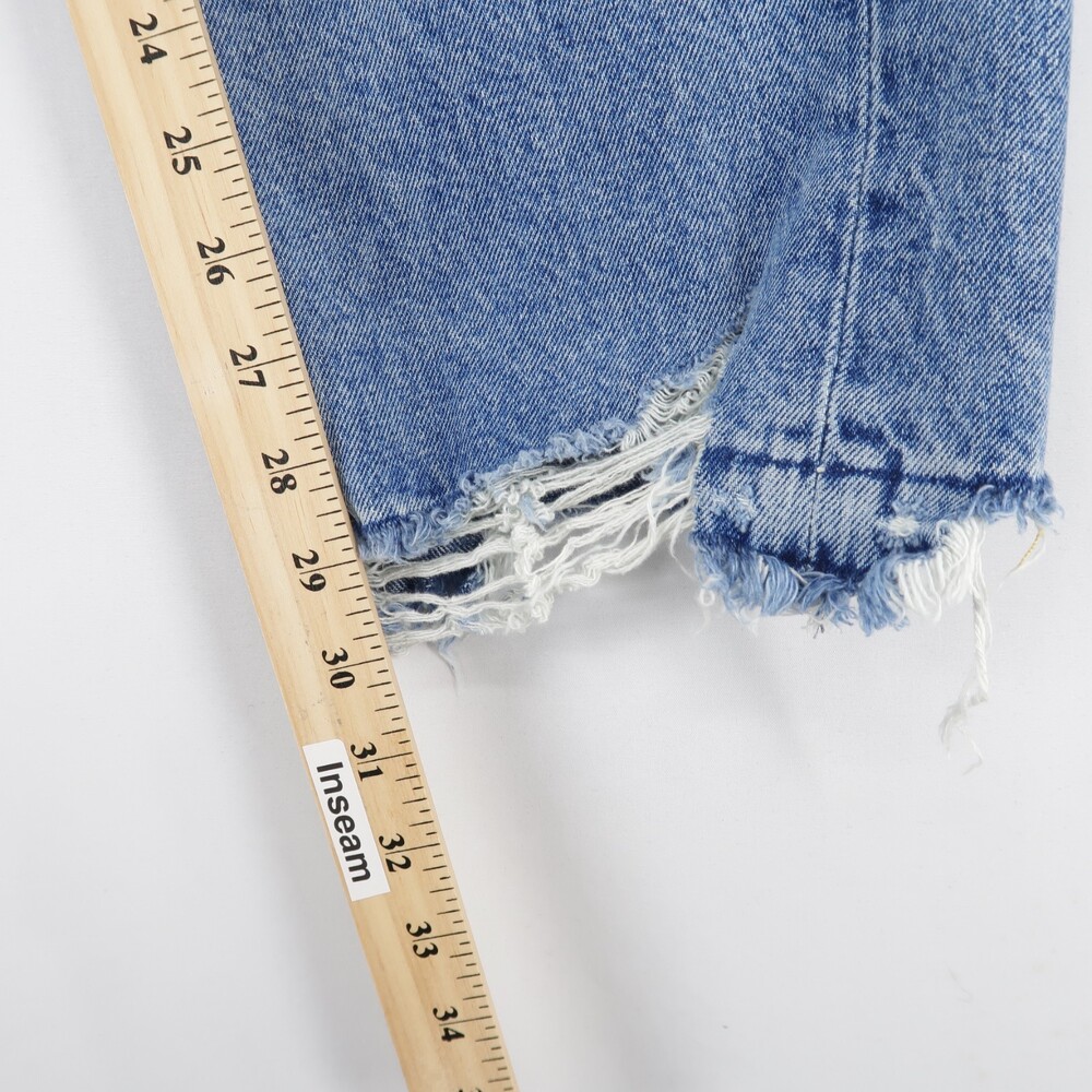 Lovers And Friends Ryan Jeans Womens 29 Blue High Rise Loose Straight Distressed - Picture 7 of 13